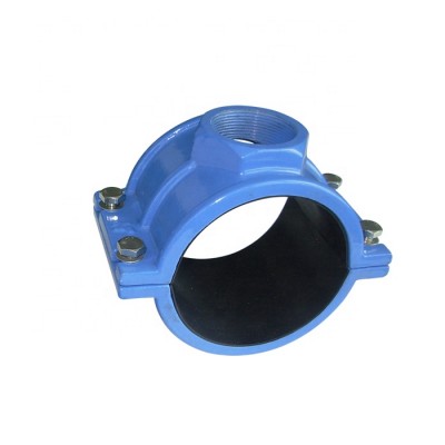 Ductile Iron with Fbe Coated Saddle Clamp for PE/PVC Pipe