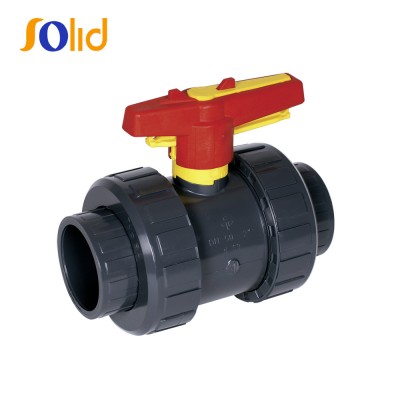 PVC, UPVC, CPVC, PVDF 2-Way Ball Valve